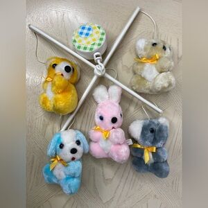 Vintage Musical Crib Mobile with Plush Animal Toys For Baby Nursery